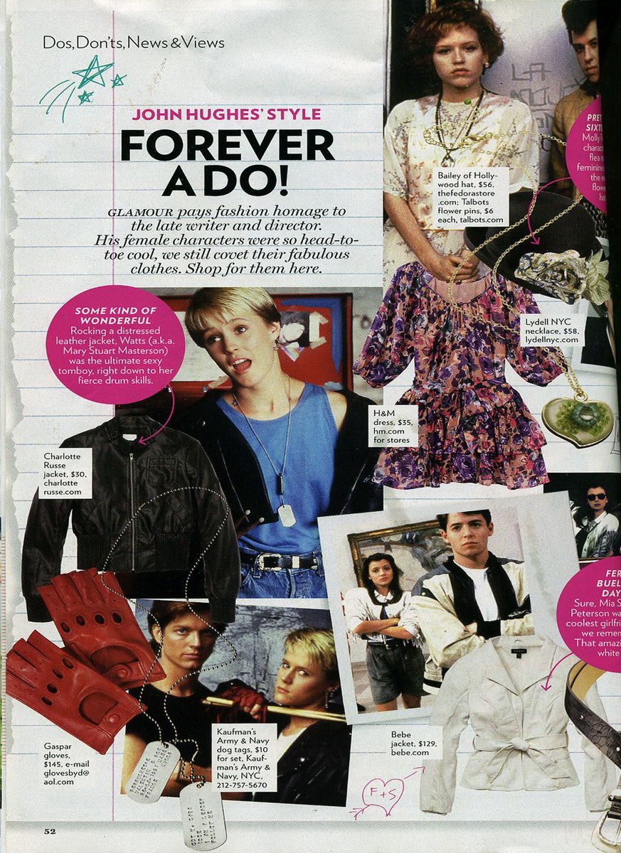 Glamour - Nevember 2009 – “John Hughes’ style Forever A Do!”