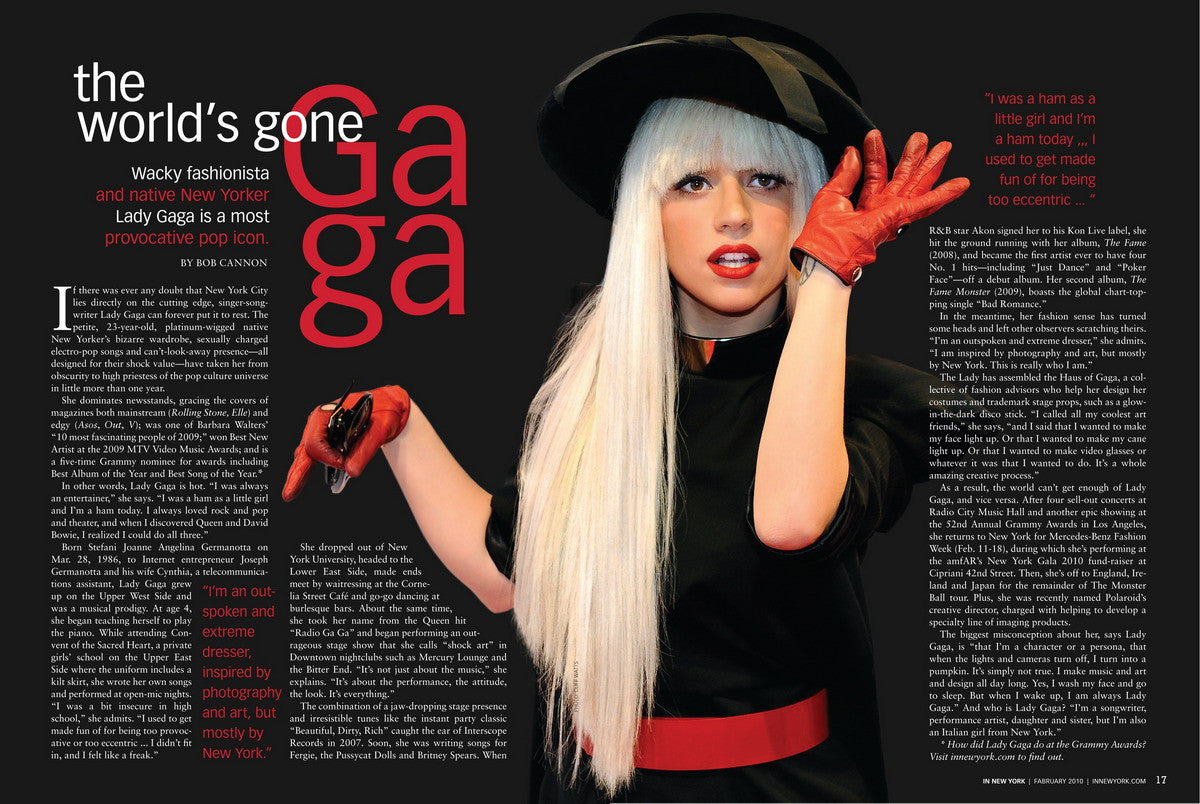 In New York Magazine – Lady Gaga in the February Issue